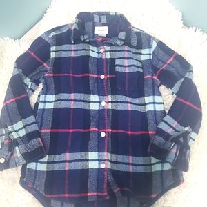 Old Navy Girls Flannel Shirt, Size 8